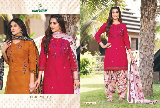 Kauvery Nyraa 4 Fancy Ethnic Wear Cotton Printed Readymade Suit Collection